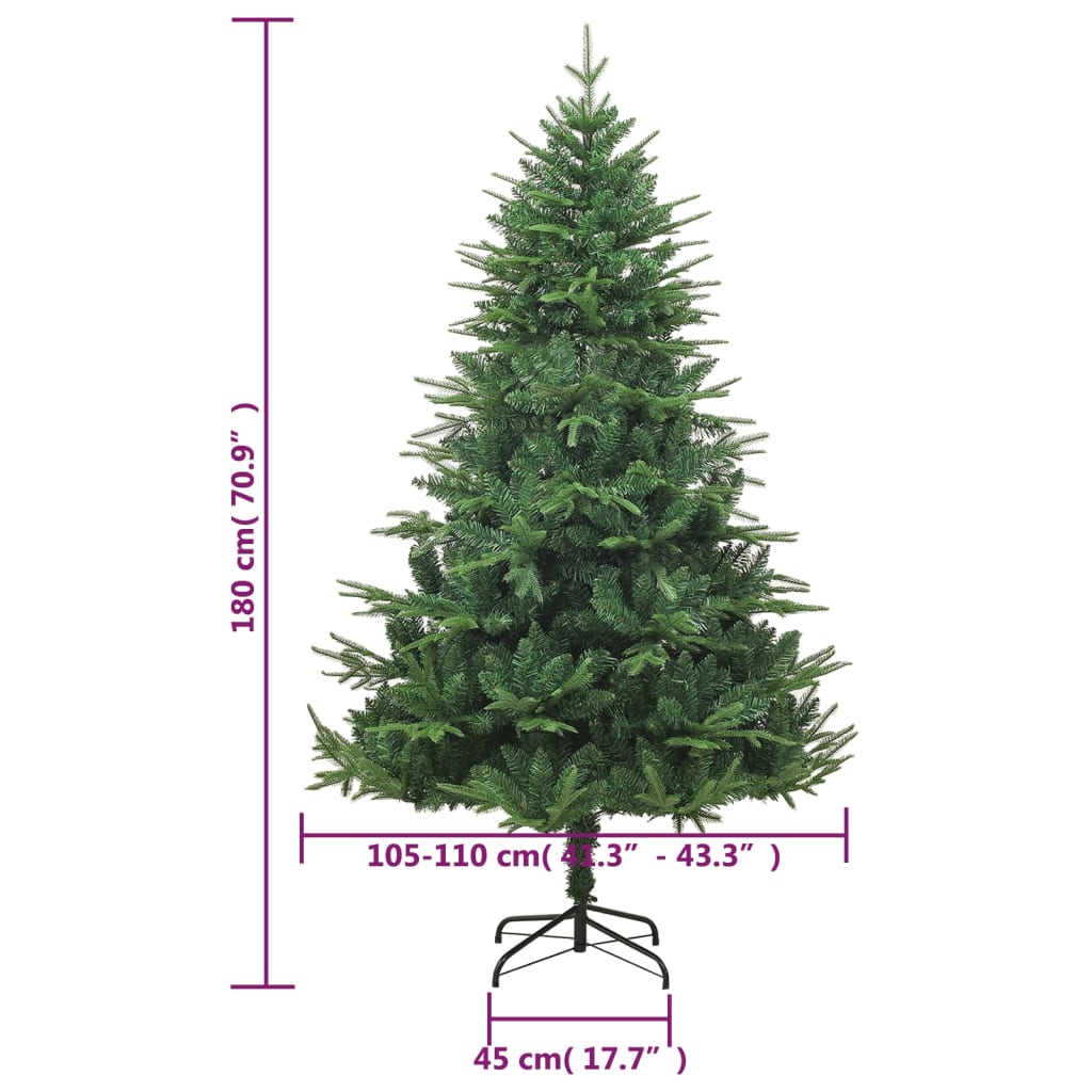 vidaXL Árbol de Navidad artificial verde 180 cm PVC y PE