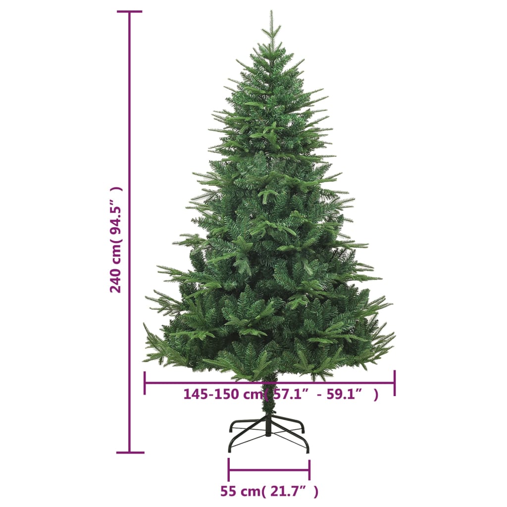 vidaXL Árbol de Navidad artificial verde 240 cm PVC y PE