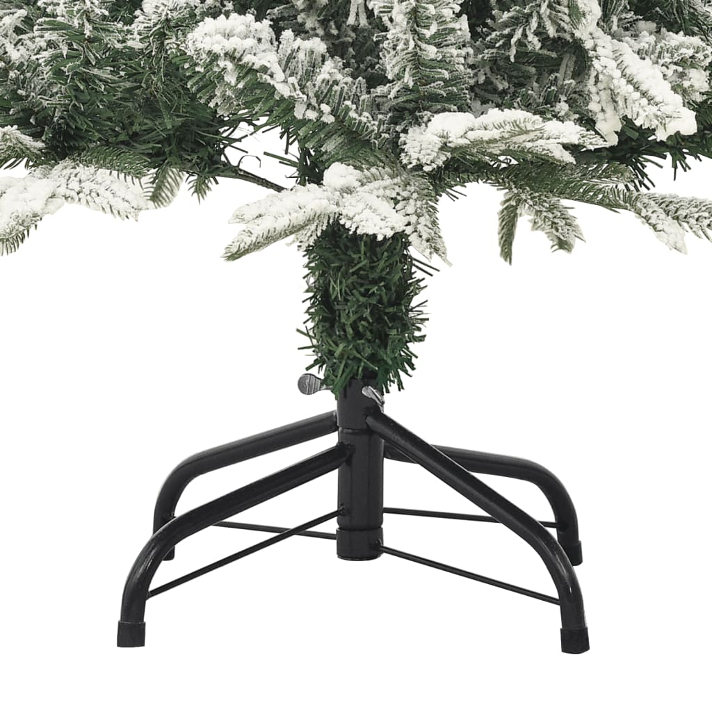 vidaXL Árbol de Navidad artificial con nieve PVC y PE verde 120 cm