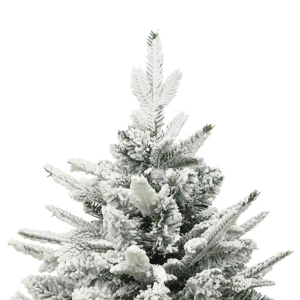 vidaXL Árbol de Navidad artificial con nieve PVC y PE verde 180 cm