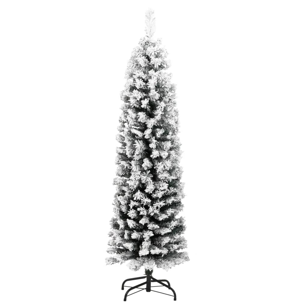 vidaXL Árbol de Navidad artificial verde con nieve PVC 120 cm