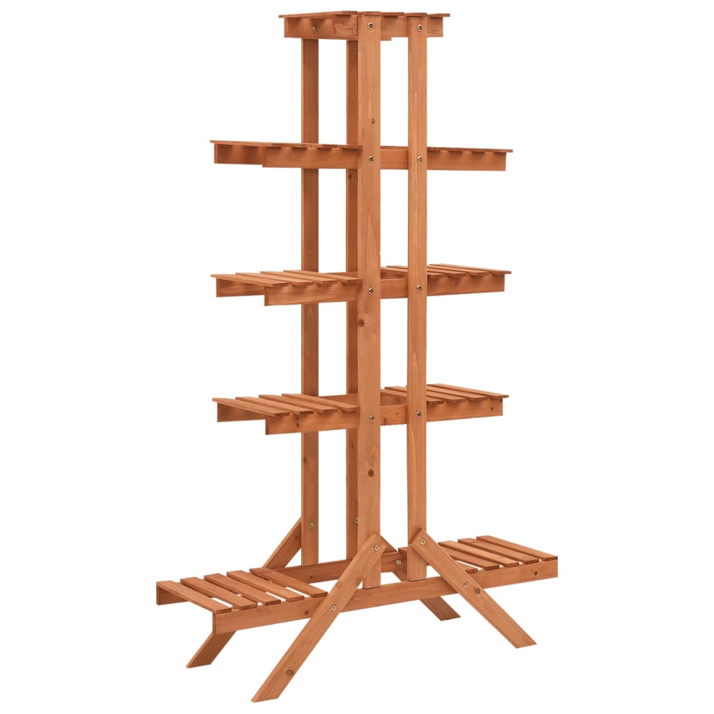 vidaXL Soporte para plantas de madera maciza de abeto 83x25x132 cm