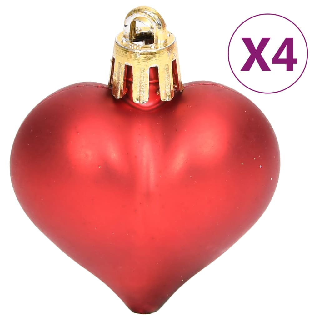 vidaXL Juego de adornos de navidad de 70 piezas dorado y rojo