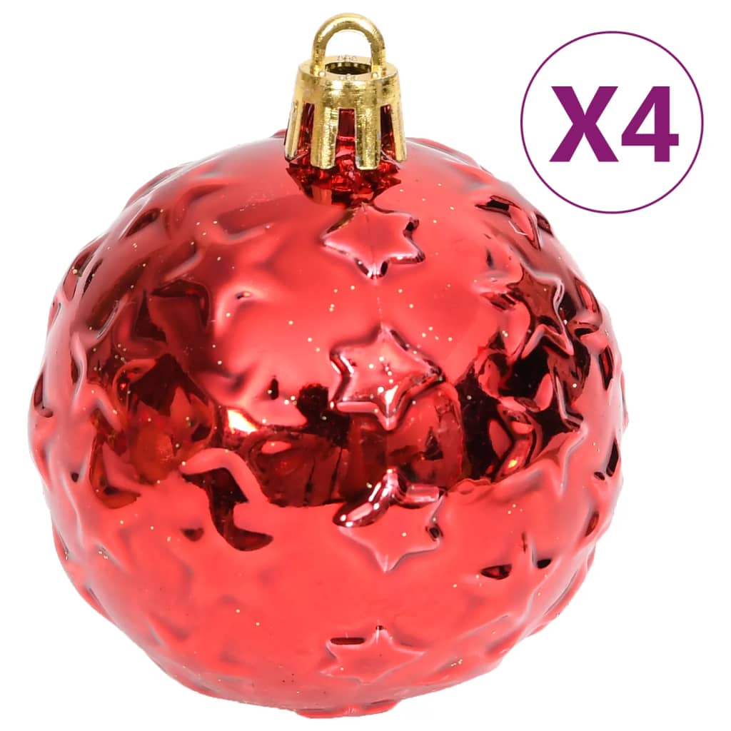 vidaXL Juego de adornos de navidad de 70 piezas dorado y rojo