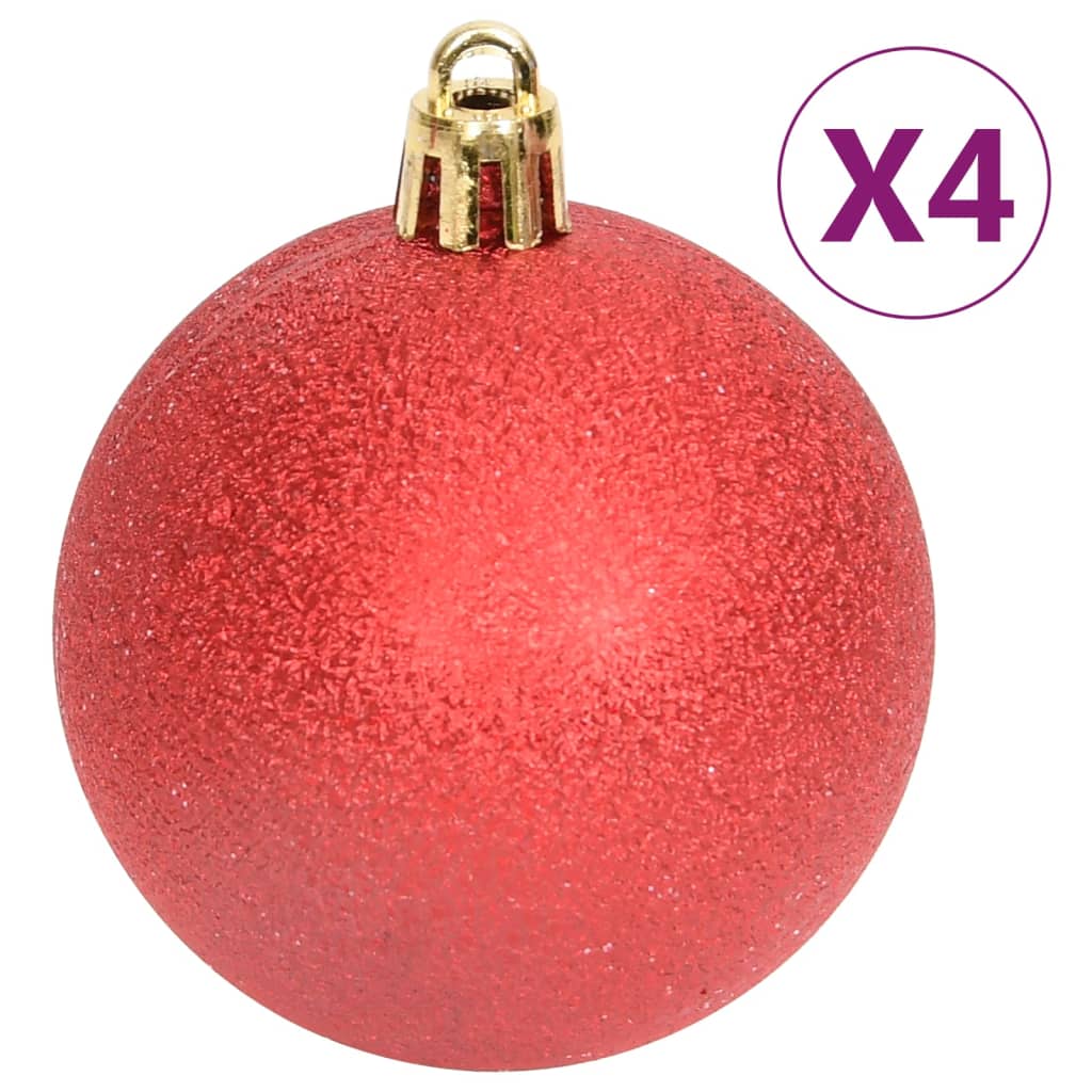 vidaXL Juego de adornos de navidad de 108 piezas rojo y blanco