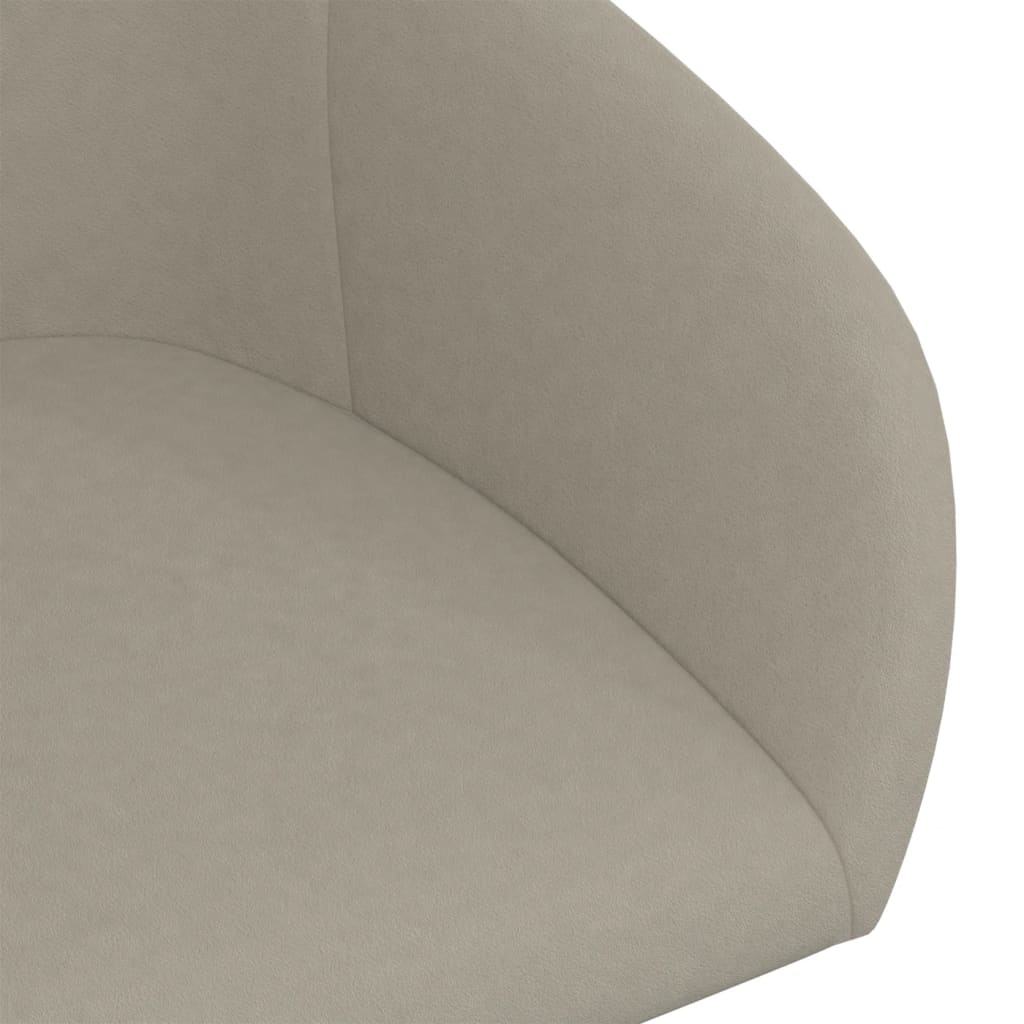 vidaXL Sillas de comedor giratorias 2 uds de terciopelo gris claro