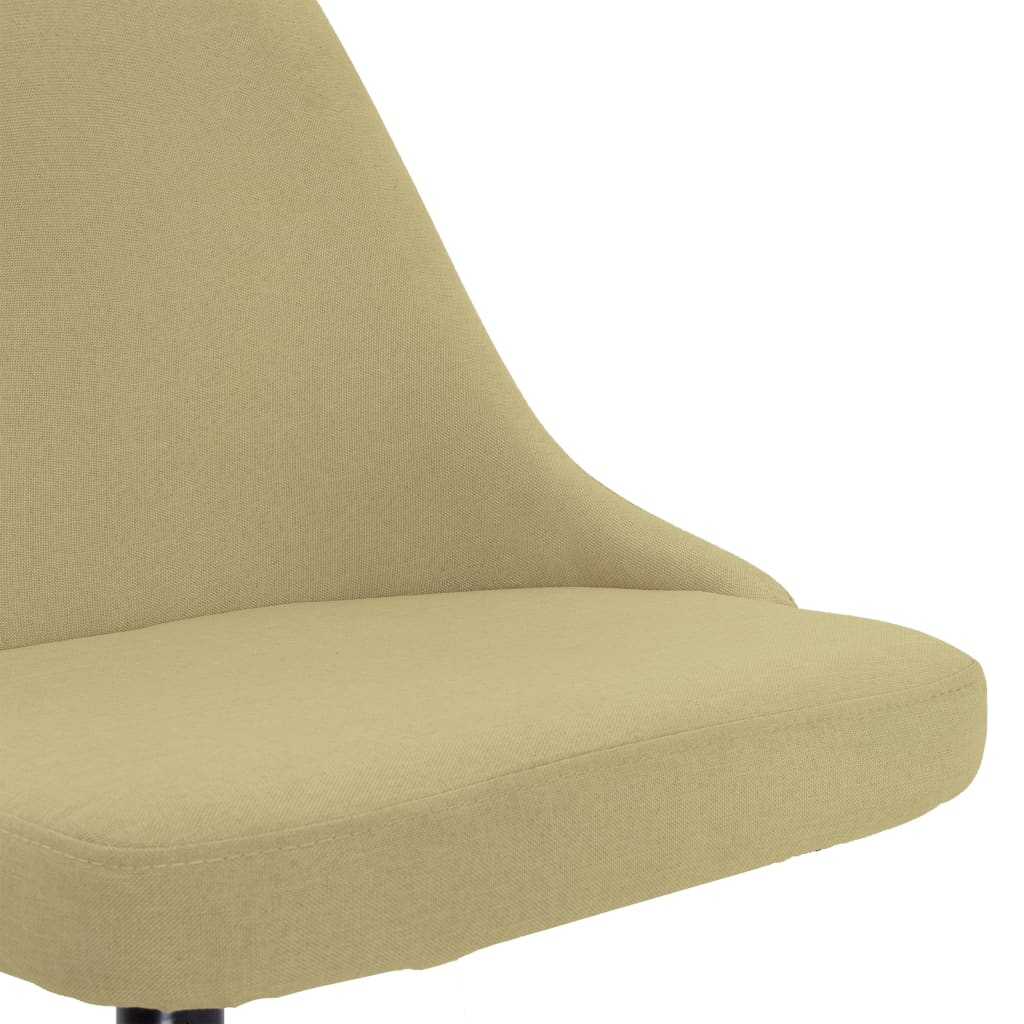 vidaXL Silla de comedor giratoria tela verde