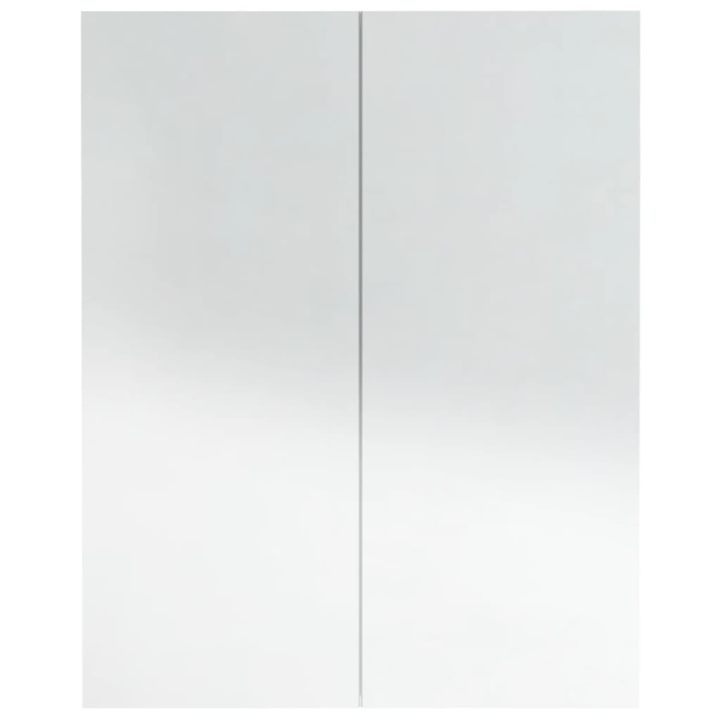 vidaXL Armario de espejo de baño MDF blanco brillante 60x15x75 cm