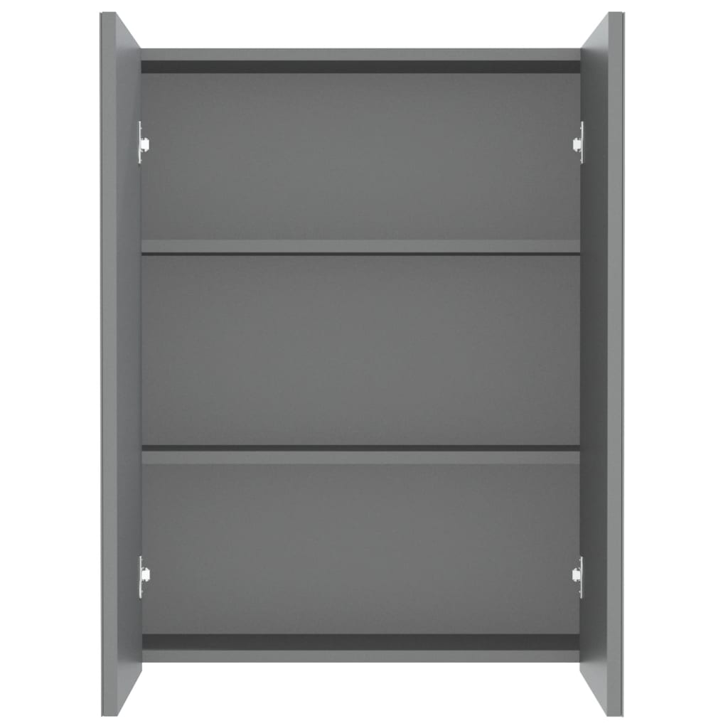 vidaXL Armario de espejo de baño MDF gris antracita 60x15x75 cm