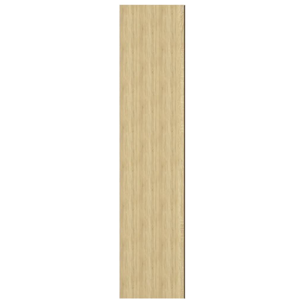 vidaXL Armario de espejo de baño MDF blanco y roble 60x15x75 cm