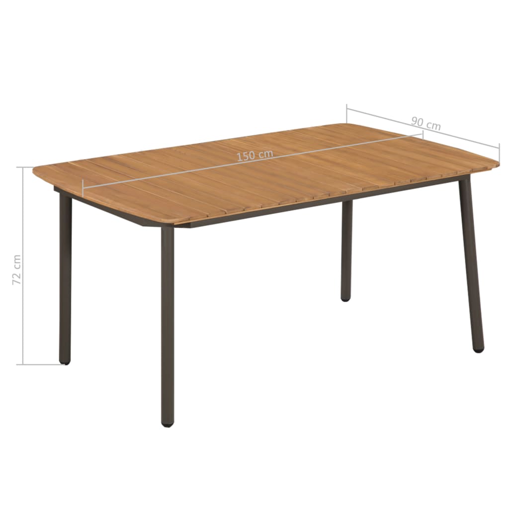 vidaXL Set de muebles de comedor de jardín 5 piezas ratán PE negro