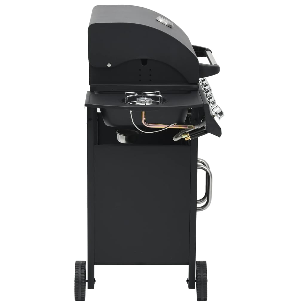 vidaXL Barbacoa grill de gas 4+1 quemadores negro