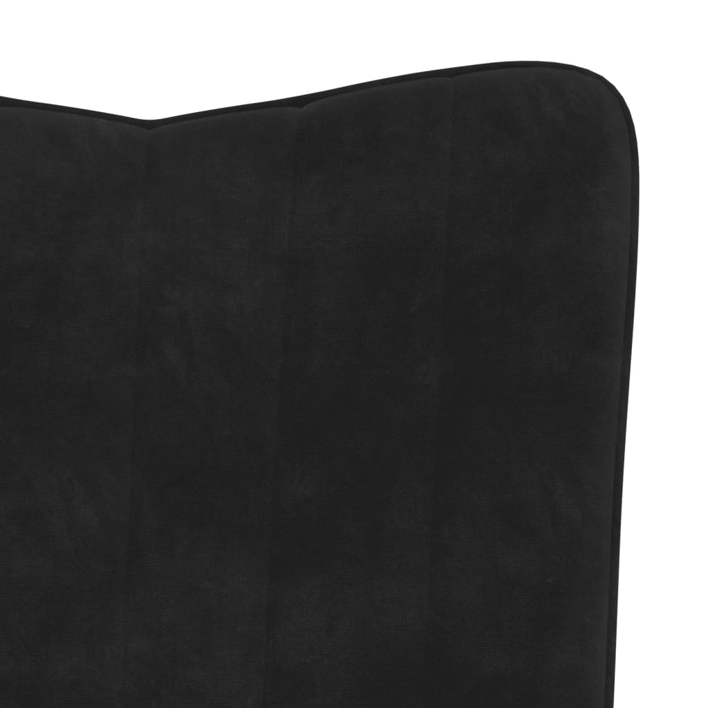 vidaXL Sillón de relax con taburete terciopelo negro