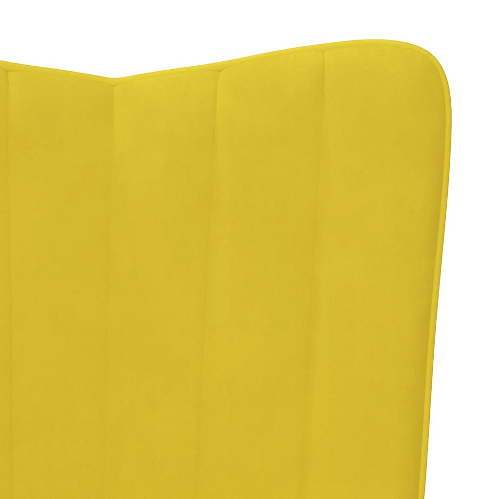 vidaXL Silla mecedora de terciopelo amarillo mostaza