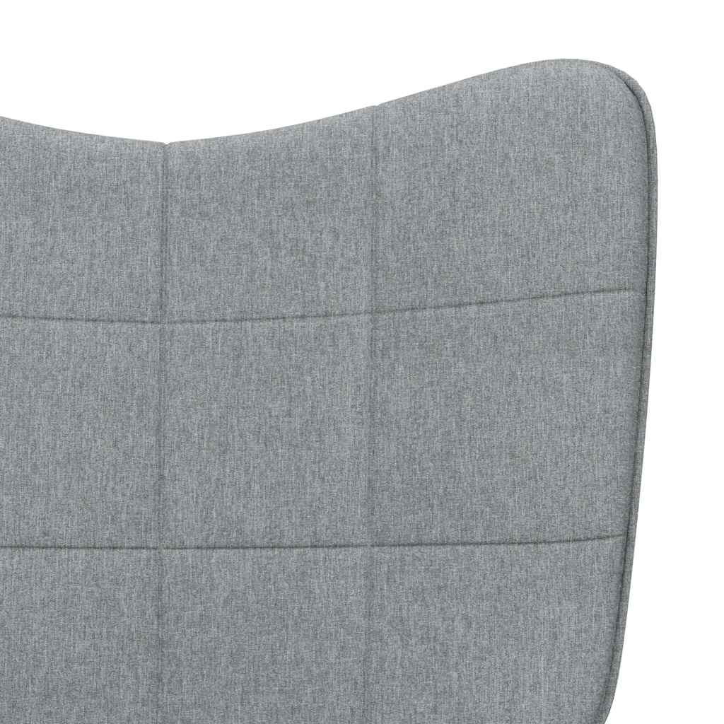 vidaXL Sillón de relax con taburete tela gris claro