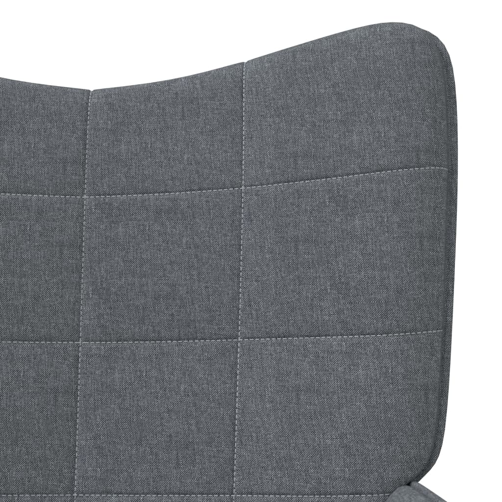 vidaXL Sillón de relax con taburete tela gris oscuro