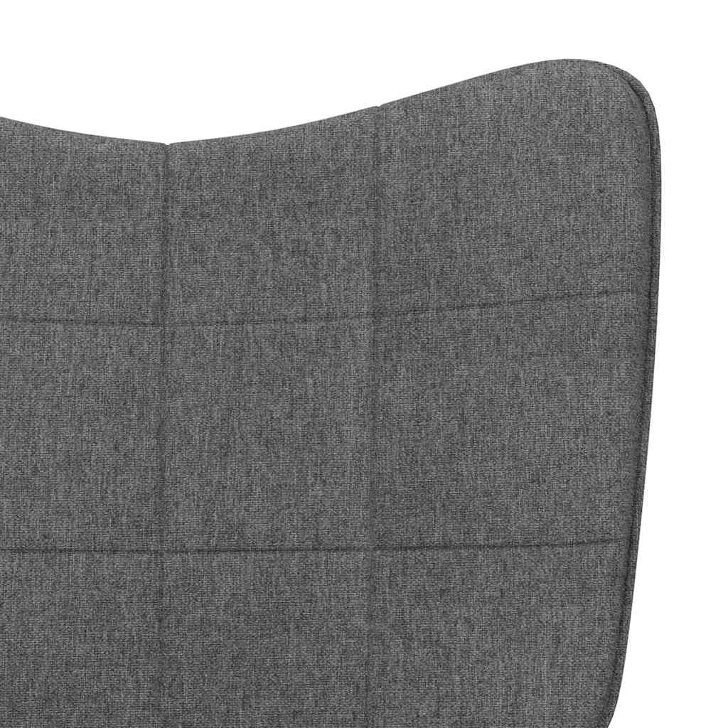 vidaXL Sillón de relax con taburete tela gris oscuro