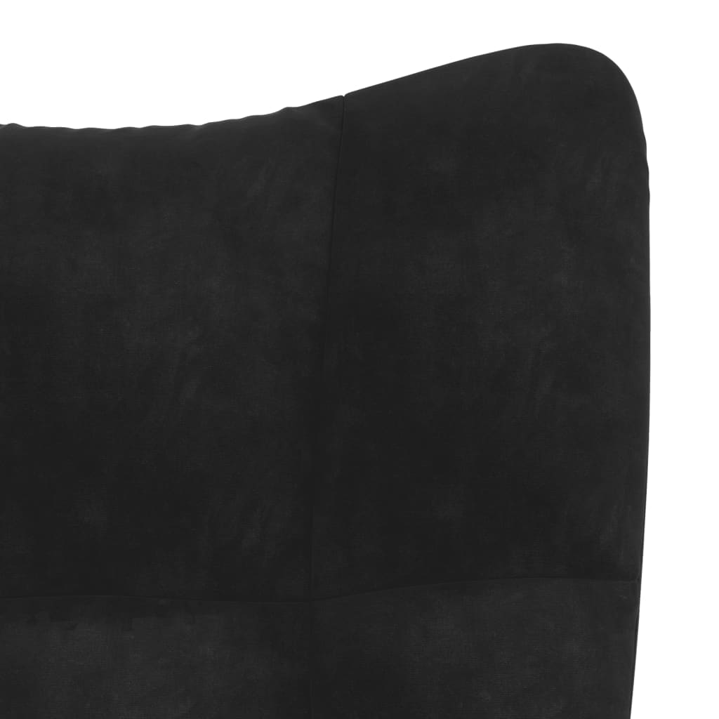 vidaXL Sillón de relax con taburete terciopelo negro