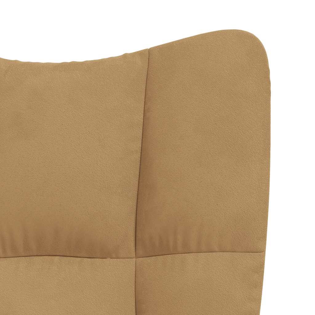 vidaXL Sillón de relax con taburete terciopelo marrón