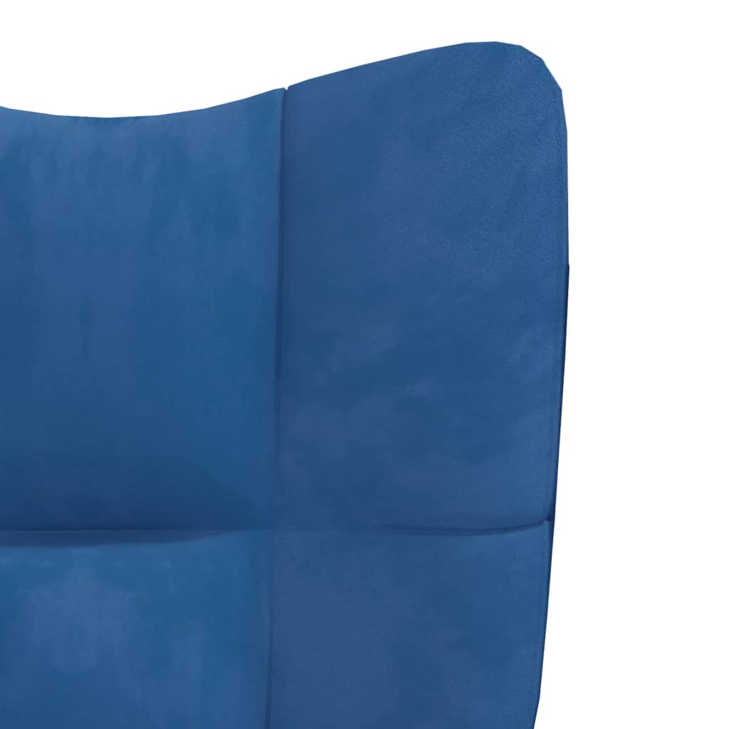 vidaXL Sillón de relax con taburete terciopelo azul