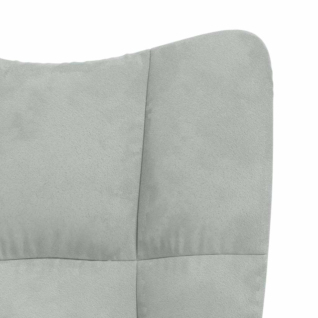 vidaXL Sillón de relax de terciopelo gris claro