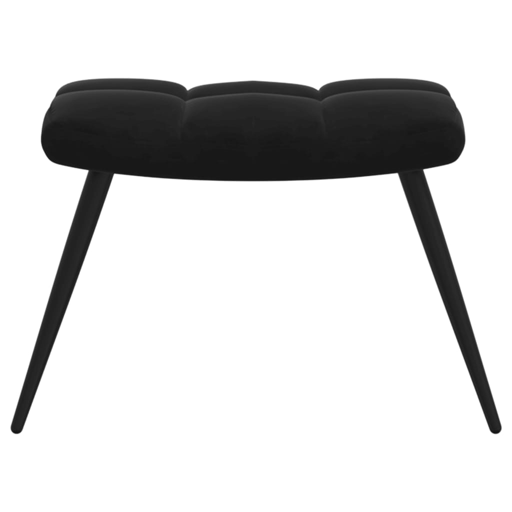 vidaXL Sillón de relax con taburete terciopelo negro