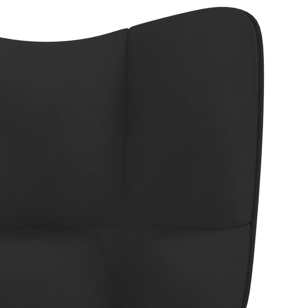 vidaXL Sillón de relax con taburete terciopelo negro