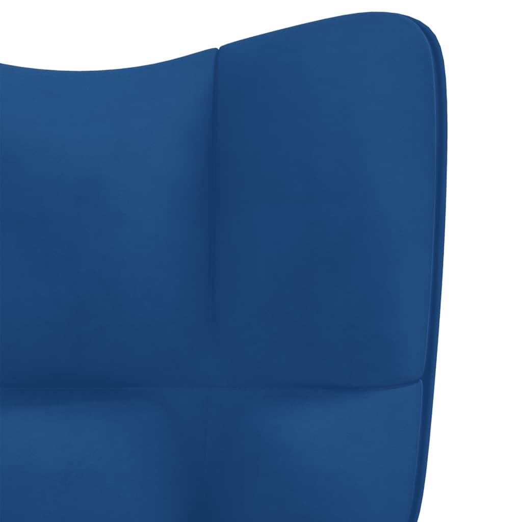 vidaXL Sillón de relax con taburete terciopelo azul