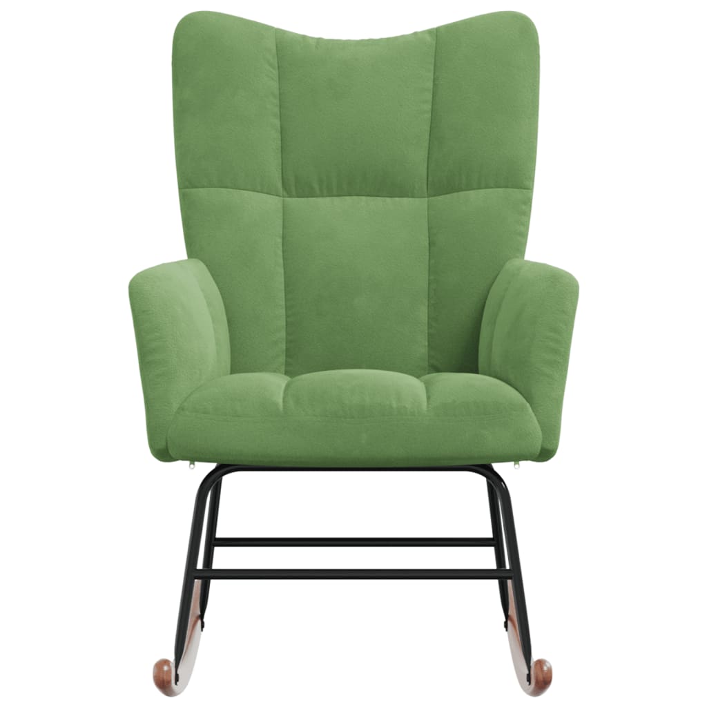 vidaXL Silla mecedora de terciopelo verde claro