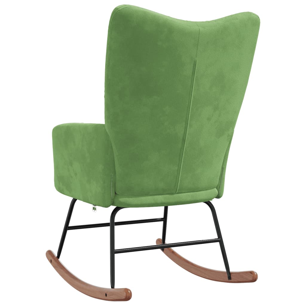 vidaXL Silla mecedora de terciopelo verde claro