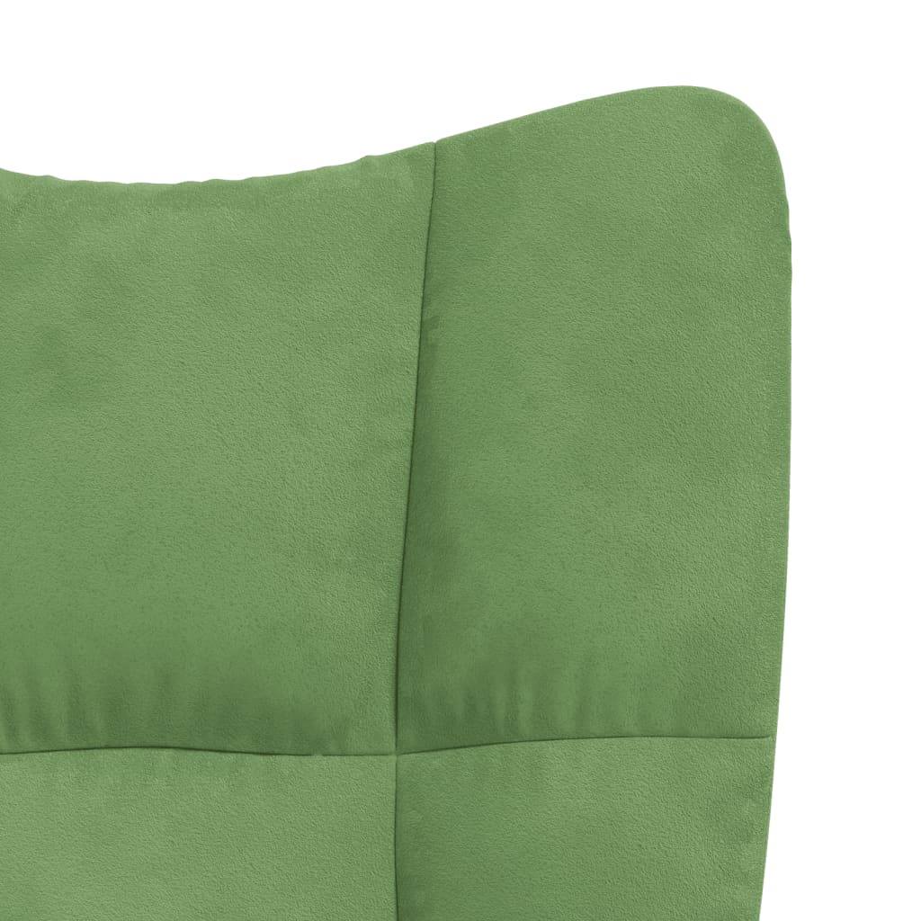 vidaXL Silla mecedora de terciopelo verde claro