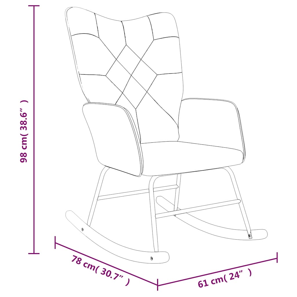 vidaXL Silla mecedora con reposapiés tela patchwork