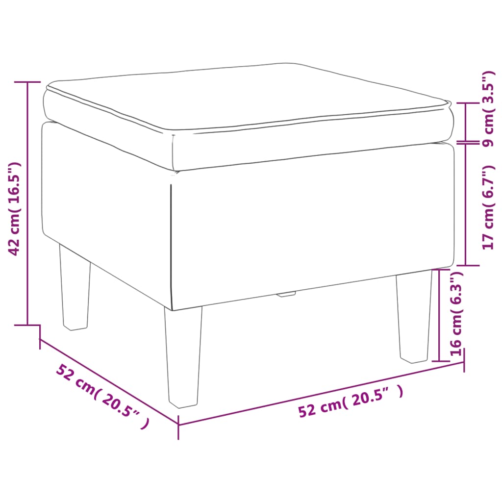 vidaXL Taburete con patas de madera terciopelo amarillo