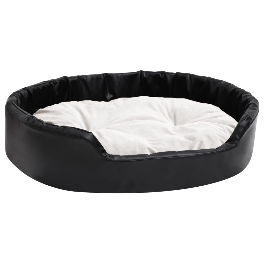 vidaXL Cama para perros felpa y cuero sintético beige 90x79x20 cm