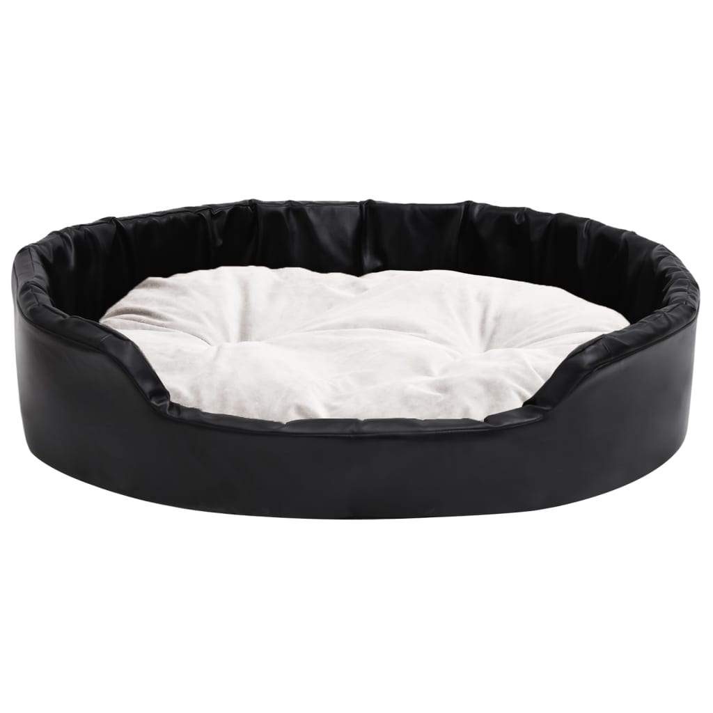 vidaXL Cama para perros felpa y cuero sintético beige 90x79x20 cm