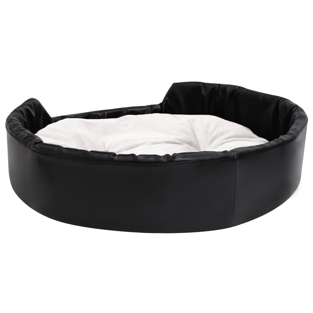 vidaXL Cama para perros felpa y cuero sintético beige 90x79x20 cm