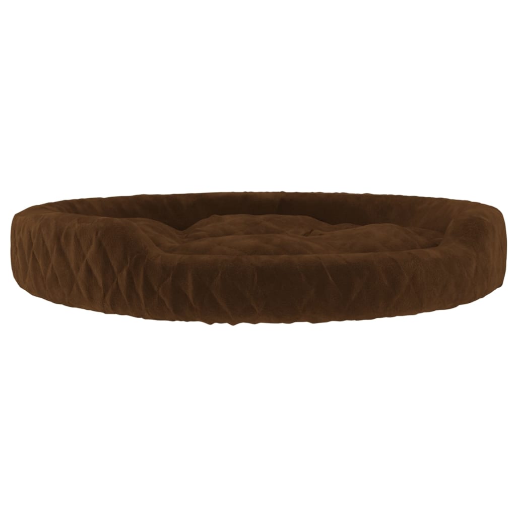 vidaXL Cama para perros de felpa marrón 70x55x23 cm