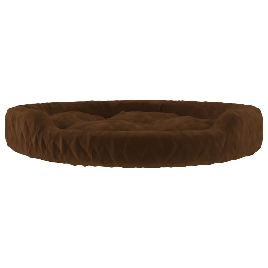 vidaXL Cama para perros de felpa marrón 70x55x23 cm