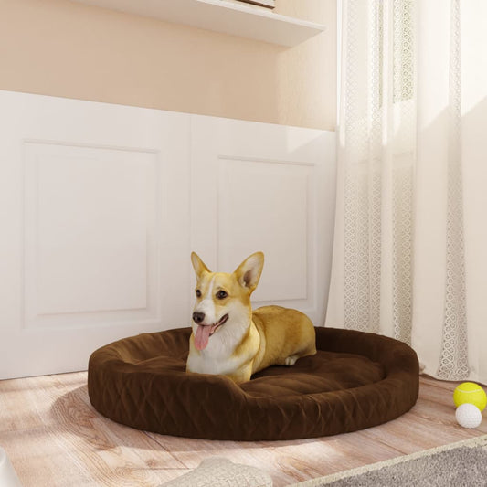 vidaXL Cama para perros de felpa marrón 70x55x23 cm