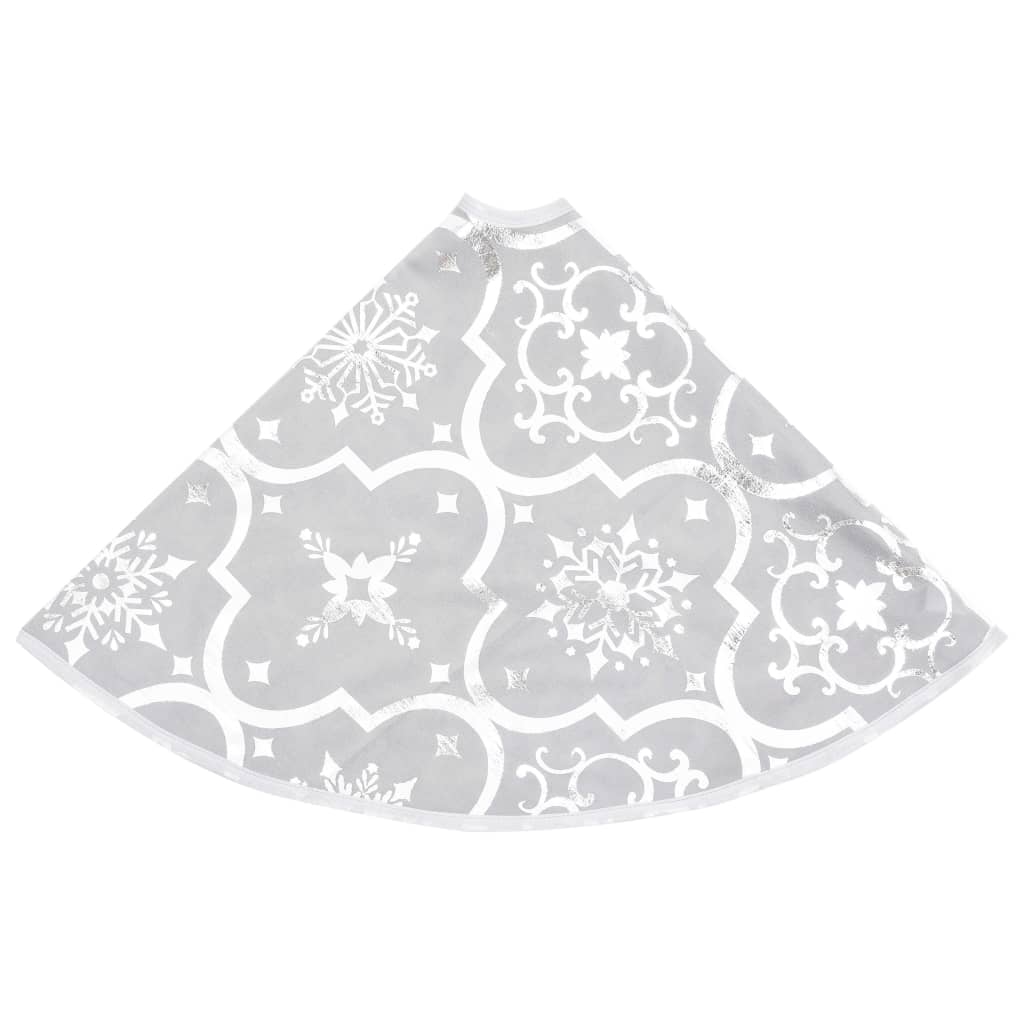 vidaXL Falda del árbol de Navidad de lujo y calcetín tela blanco 150cm