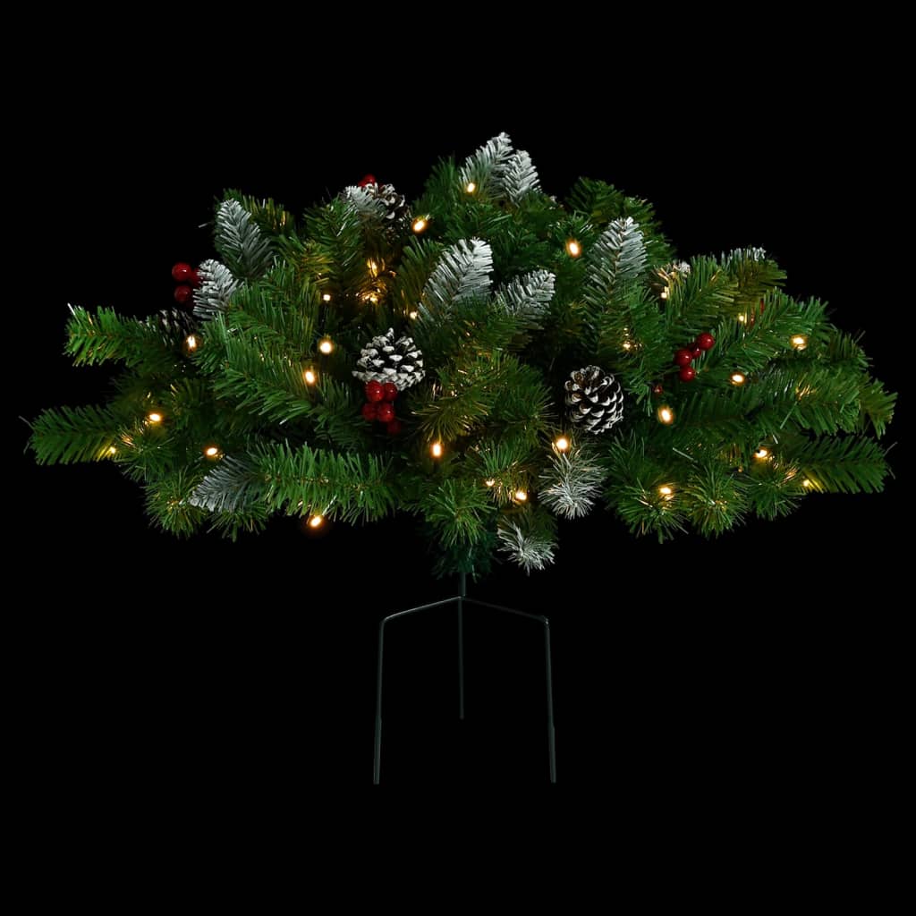 vidaXL Árbol de Navidad artificial con luces PVC verde 40 cm