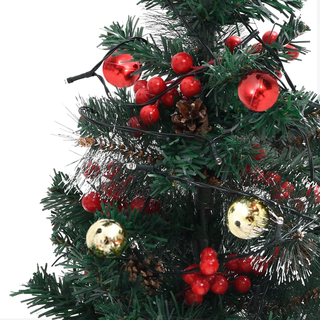 vidaXL Árboles de Navidad de camino con luces 2 uds PVC 76 cm