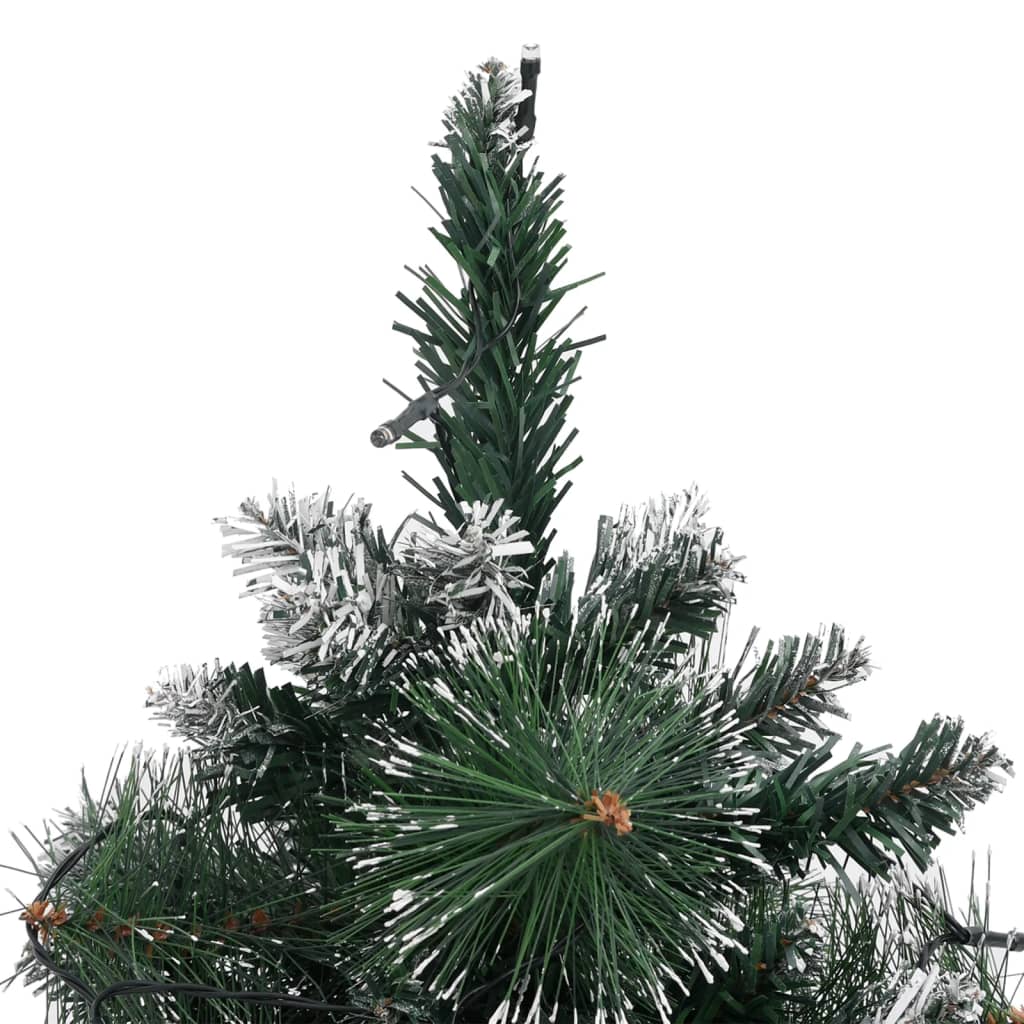 vidaXL Árbol de Navidad preiluminado con luces y soporte verde 60 cm