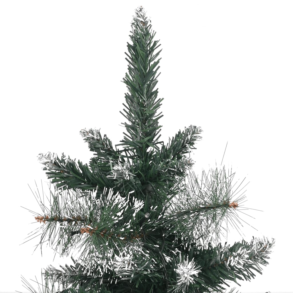 vidaXL Árbol de Navidad preiluminado con luces y soporte verde 90 cm