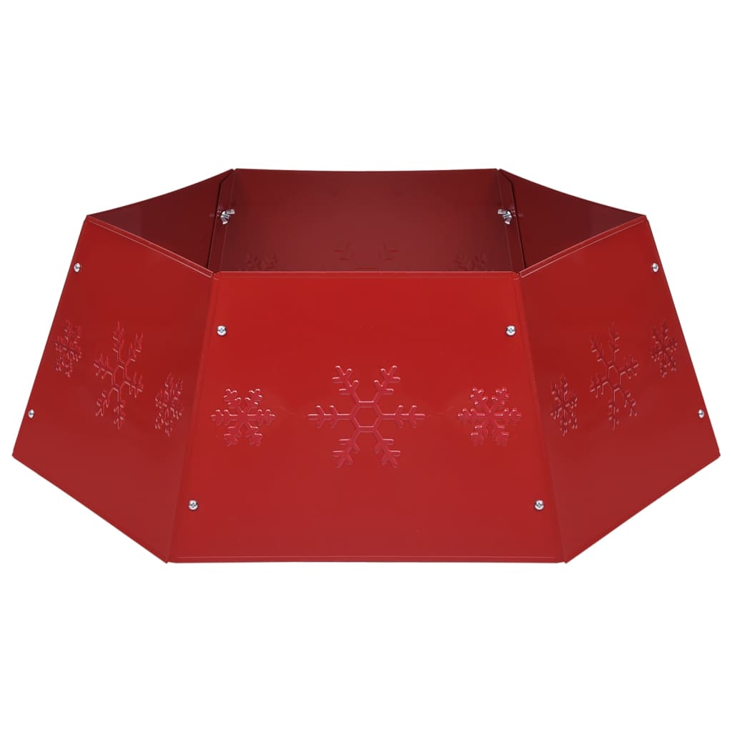 vidaXL Falda del árbol de Navidad roja Ø68x25 cm