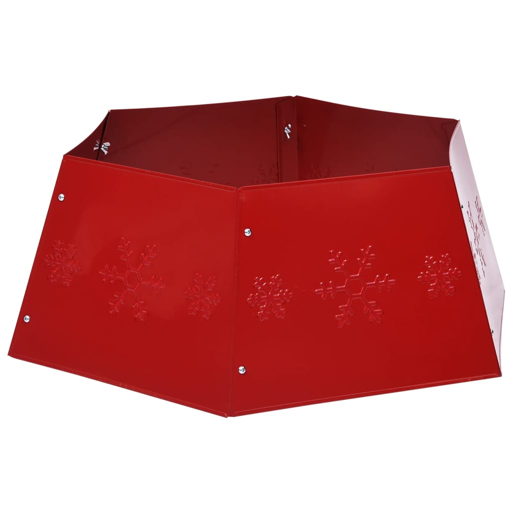 vidaXL Falda del árbol de Navidad roja Ø68x25 cm