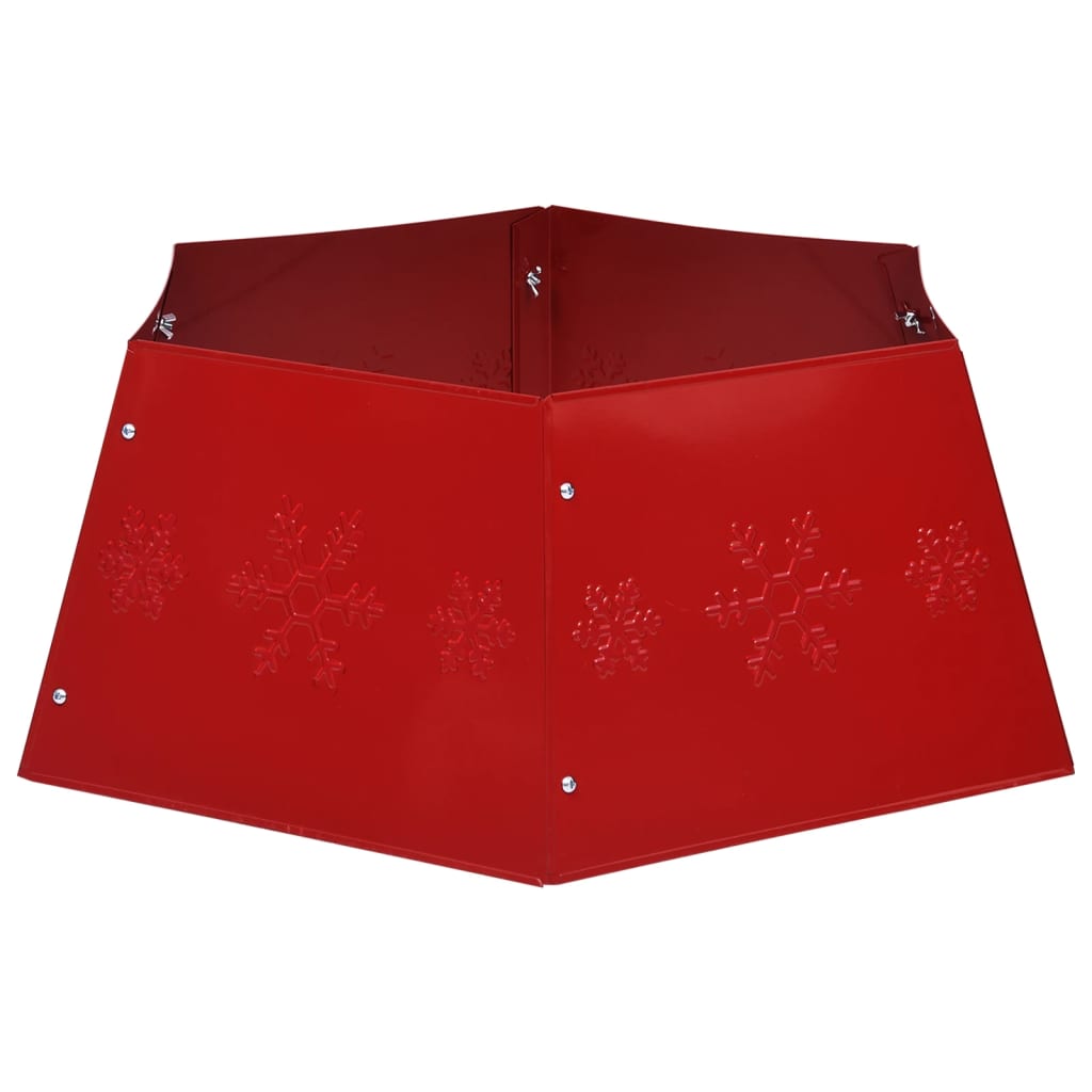 vidaXL Falda del árbol de Navidad roja Ø68x25 cm