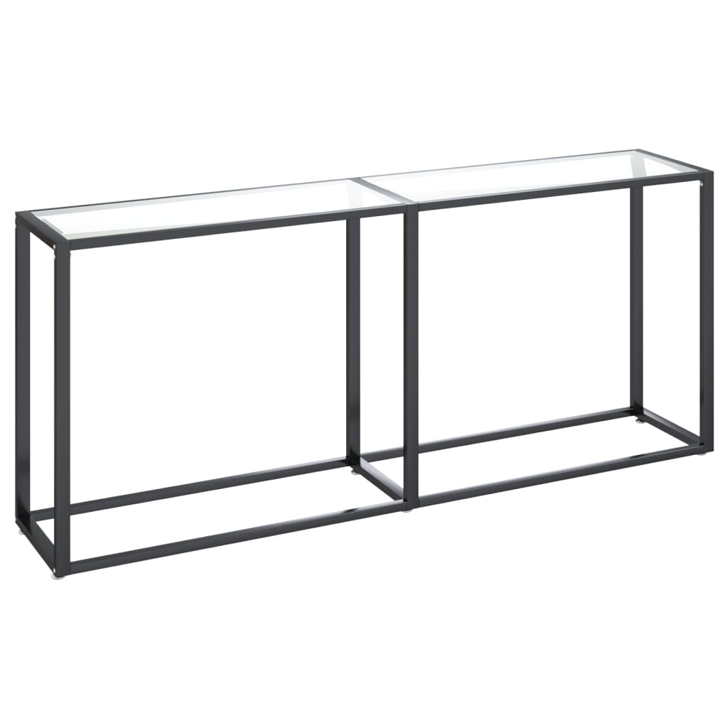 vidaXL Mesa consola vidrio templado transparente 180x35x75,5 cm