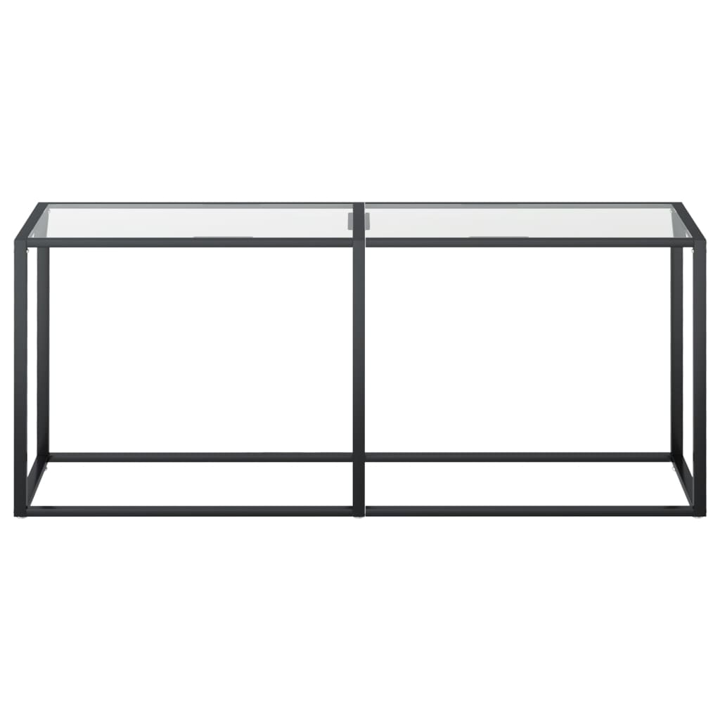 vidaXL Mesa consola vidrio templado transparente 180x35x75,5 cm