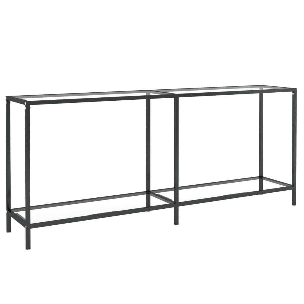 vidaXL Mesa consola vidrio templado transparente 180x35x75,5 cm